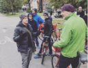 As local host of the ACSP 2018 national conference, the Department of Urban and Regional Planning showcased Buffalo as a center of innovation in urban planning. Daniel Hess (pictured left), program chair, leads conference-goers on a bicycle tour of the city.