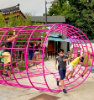 “Aldo” appropriates Dutch architect Aldo van Eyck’s signature climbing frame and reconfigures three of them to construct a sort of pavilion that visitors are encouraged to occupy and interact with. Photo: Dongwoo Yim