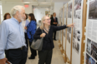 Guests enjoy an exhibit on the history of Hayes Hall. Photo: Joe Cascio Photography