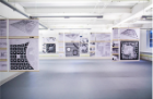 exhibition boards. Photographs by Mahan Mehrvarz.