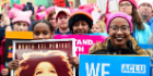 Thousands of Women wore pink pussy hats the day after Trump's inauguration